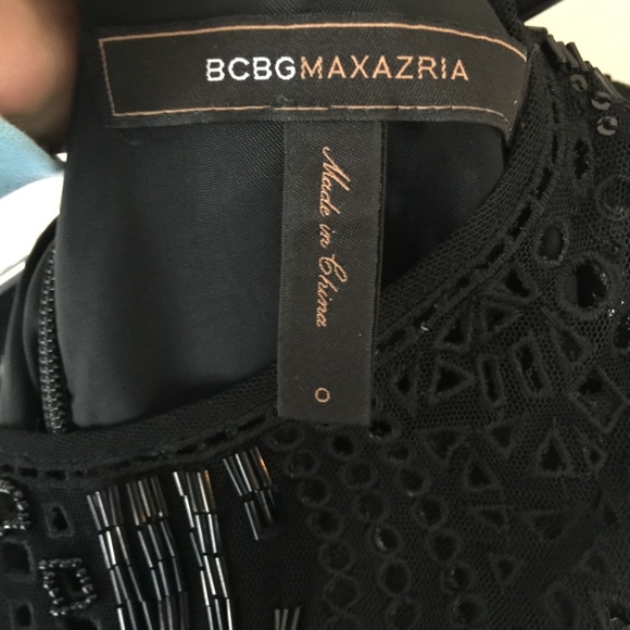 FINAL $ LITTLE BLK BCBG MAXAZRIA RUFFLE MINI DRESS - Picture 3 of 8